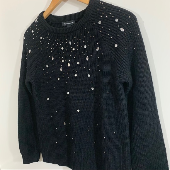 NWT INC Thick Knit Beaded Sparkle Sweater - Picture 2 of 6